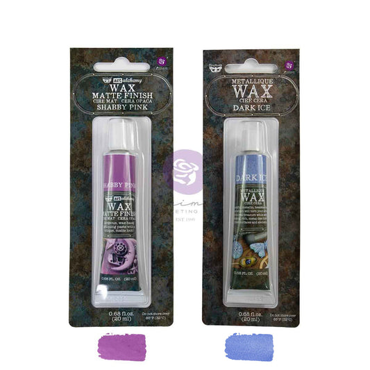 Prima - Finnabair - Art Alchemy- Finnabair Limited Edition Metallique + Matte Wax Set – Dreams – 2 tubes x 0.68oz (20ml)