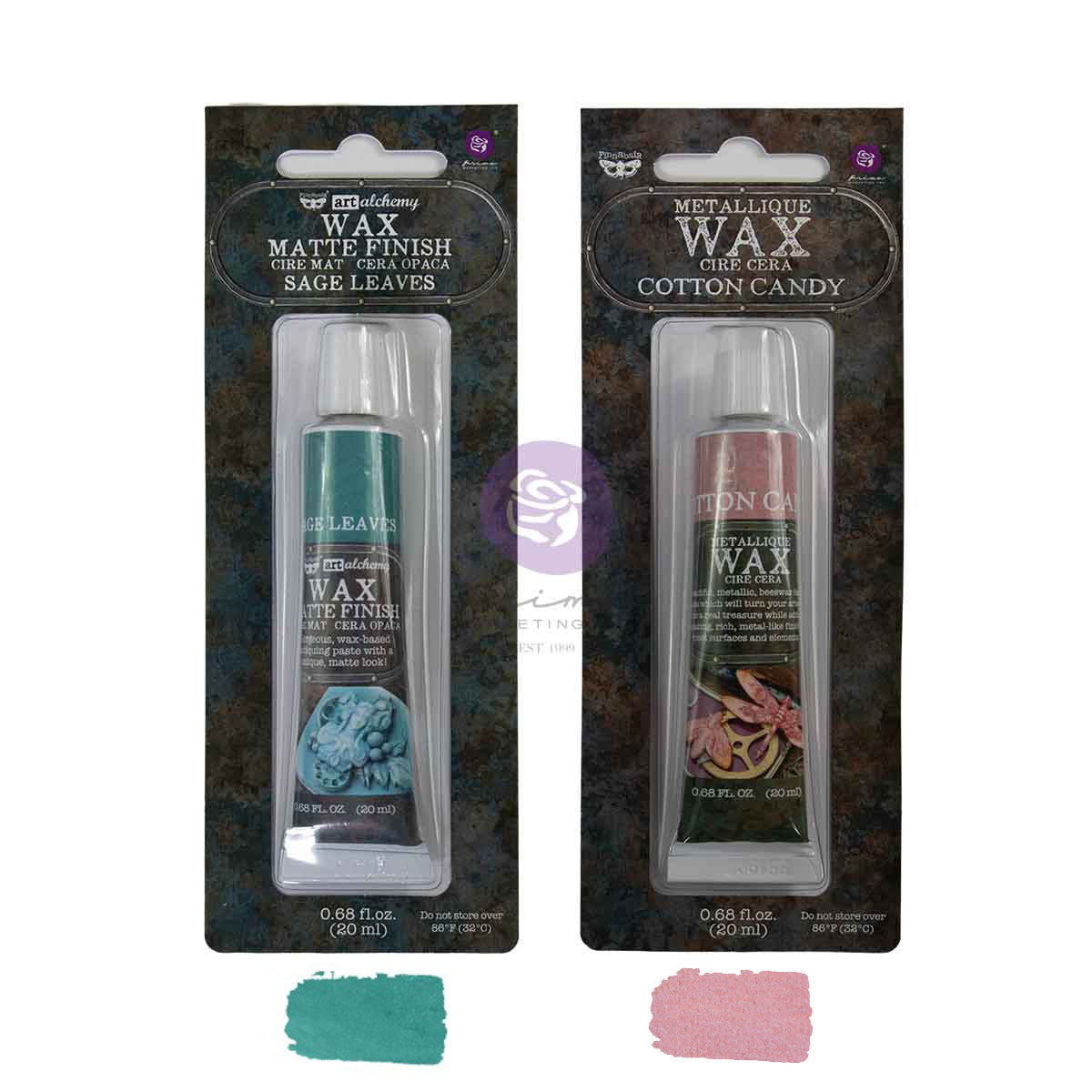 Prima - Finnabair - Art Alchemy- Finnabair Limited Edition Metallique + Matte Wax Set – Orchard – 2 tubes x 0.68oz (20ml)