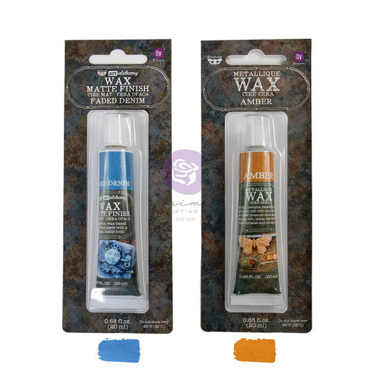 Prima - Finnabair - Art Alchemy- Finnabair Limited Edition Metallique + Matte Wax Set – Visions – 2 tubes x 0.68oz (20ml)