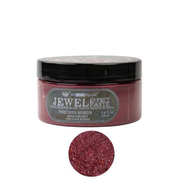 PRIMA -Art Extravagance – Jewel Texture Paste – Precious Rubies – 1 jar, 3.4 fl oz (100 ml)