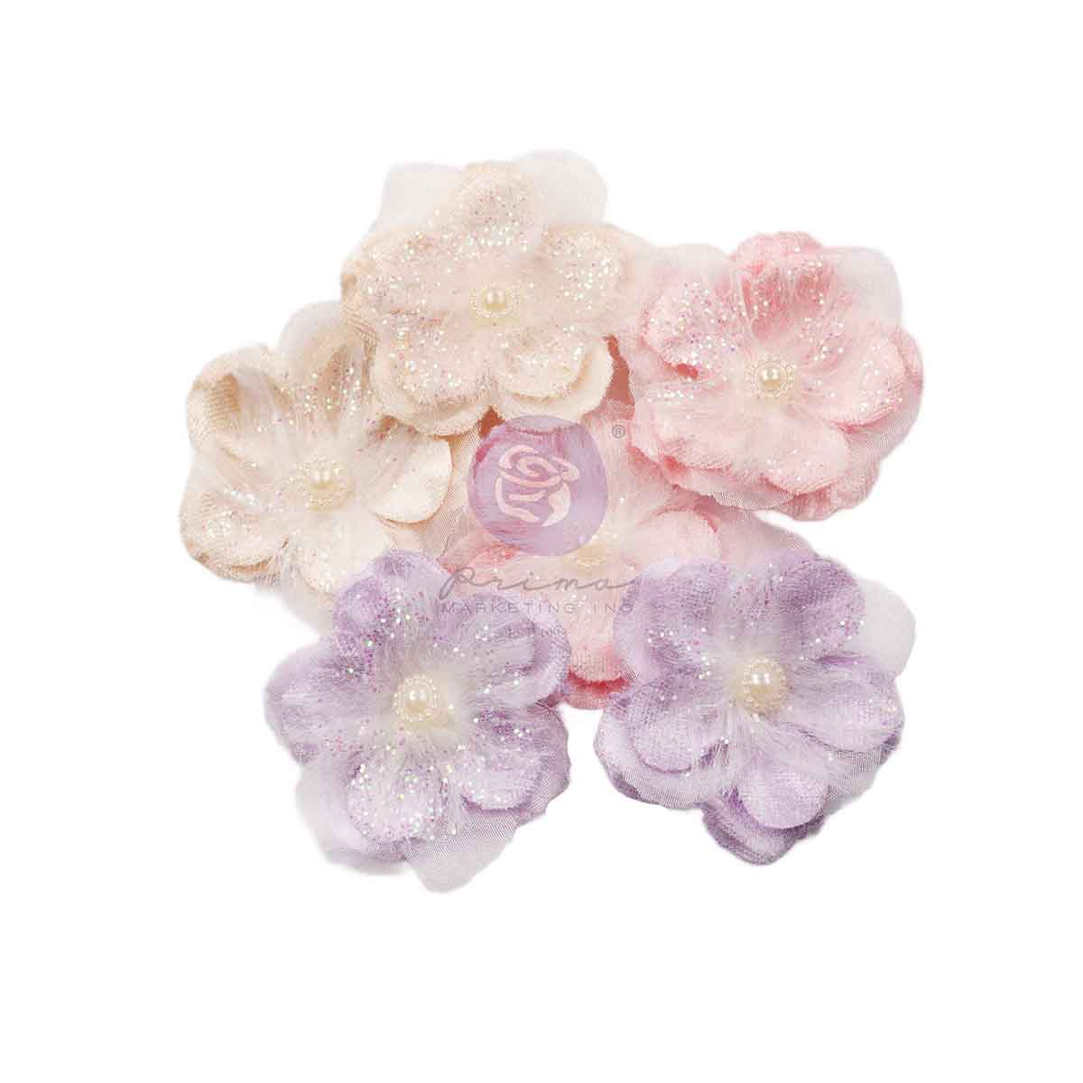 Prima - Sweet Spring Collection Flowers – Soft & Fuzzy – 6 pcs