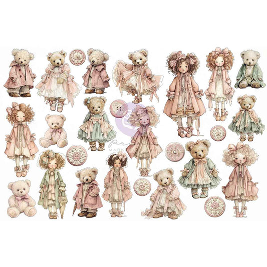 Prima - Buttons & Keepsakes Collection Ephemera – Cherished Companions – 52 pcs