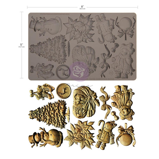 Prima -Christmas Blush Collection Mould – 1 pc, 5″x8″x8mm