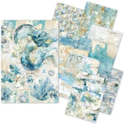 CIAO BELLA -Craft Mix Vellum and Tissue Papers A5 Edge of the Ocean 8/Pk