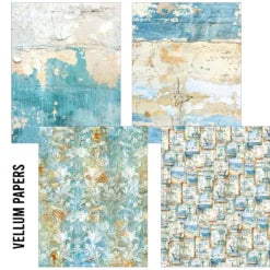 CIAO BELLA -Craft Mix Vellum and Tissue Papers A5 Edge of the Ocean 8/Pk