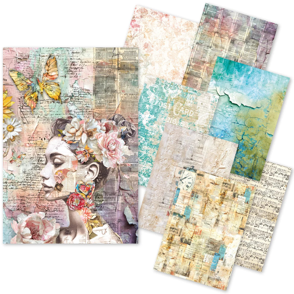 CIAO BELLA -Craft Mix Vellum and Tissue Papers A5 Sound of Spring 8/Pk