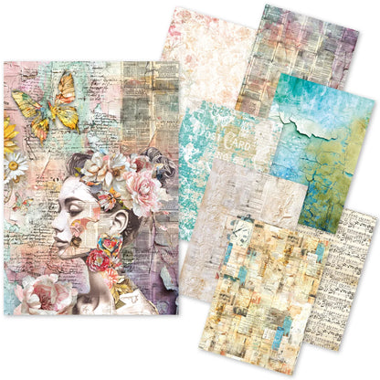 CIAO BELLA -Craft Mix Vellum and Tissue Papers A5 Sound of Spring 8/Pk