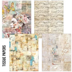 CIAO BELLA -Craft Mix Vellum and Tissue Papers A5 Sound of Spring 8/Pk