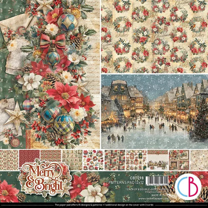 CIAO BELLA  - 12 x 12  Patterns Pad - Merry & Bright