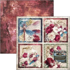 CIAO BELLA  - 12 x 12  Patterns Pad - Bohemian Burgundy