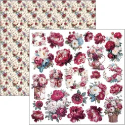 CIAO BELLA  - 12 x 12  Patterns Pad - Bohemian Burgundy