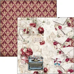 CIAO BELLA  - 12 x 12  Paper Pad - Bohemian Burgundy