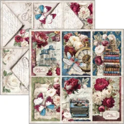 CIAO BELLA  - 12 x 12  Paper Pad - Bohemian Burgundy
