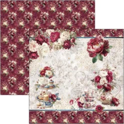 CIAO BELLA  - 12 x 12  Paper Pad - Bohemian Burgundy