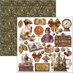 CIAO BELLA - Fussy cut pad 6x6 - Chocolate Wanderlust Fussy Cut Pad 6″x6″ 24/Pkg