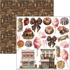 CIAO BELLA - Fussy cut pad 6x6 - Chocolate Wanderlust Fussy Cut Pad 6″x6″ 24/Pkg