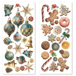 CIAO BELLA  - Art Stickers - Merry & Bright Art Stickers transparent adhesive sheets 5/Pkg