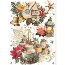 CIAO BELLA -Merry & Bright Rice Paper Set A5 MIXED 8/Pkg