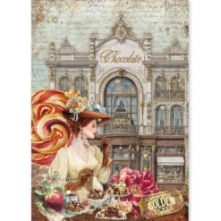 CIAO BELLA -Chocolate Wanderlust Rice Paper Set A5 MIXED 8/Pkg