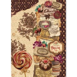 CIAO BELLA -Chocolate Wanderlust Rice Paper Set A5 MIXED 8/Pkg