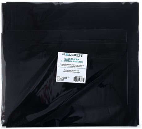 49 and Market - Create-an-album, 12 x 12 Foundation Inserts (black)