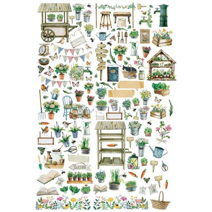 49 and Market - Laser cut elements - 4 sheets/144 pieces - From the Garden
