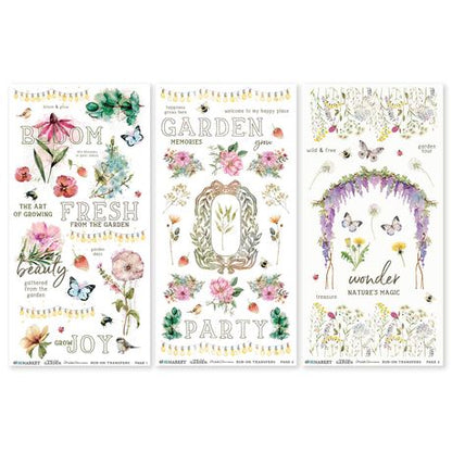 49 and Market - Blendable Rub On Transfers  - 3 Sheets 6x12' - From the Garden