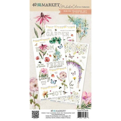 49 and Market - Blendable Rub On Transfers  - 3 Sheets 6x12' - From the Garden