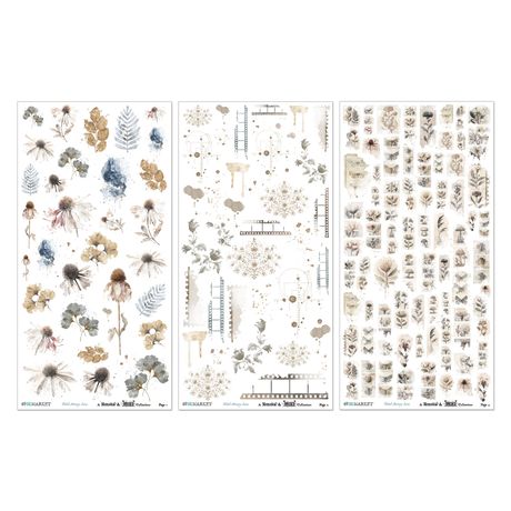 49 and Market - Rub On Transfers  - 3 Sheets 6x12' - Faded Memory Lane