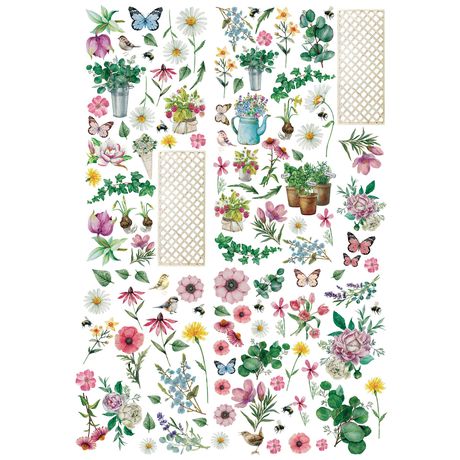 49 and Market - Laser cut elements - 4 sheets/120 pieces - From the Garden - Wildflowers