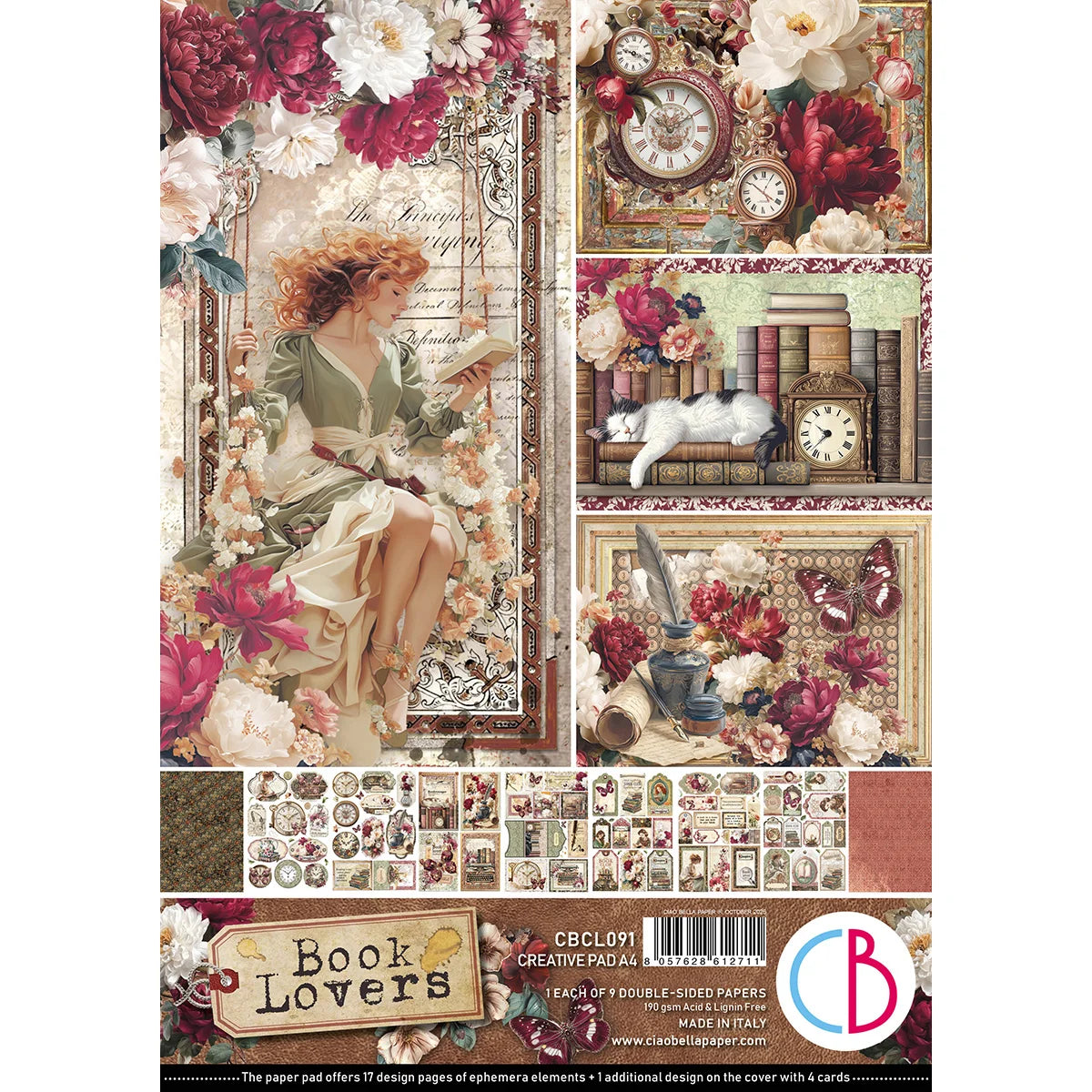 CIAO BELLA -A4 Creative Pad - Book Lovers