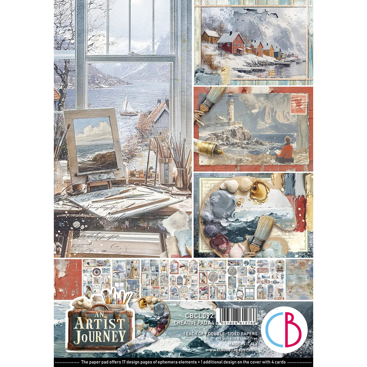 CIAO BELLA -A4 Creative Pad - An Artist Journey