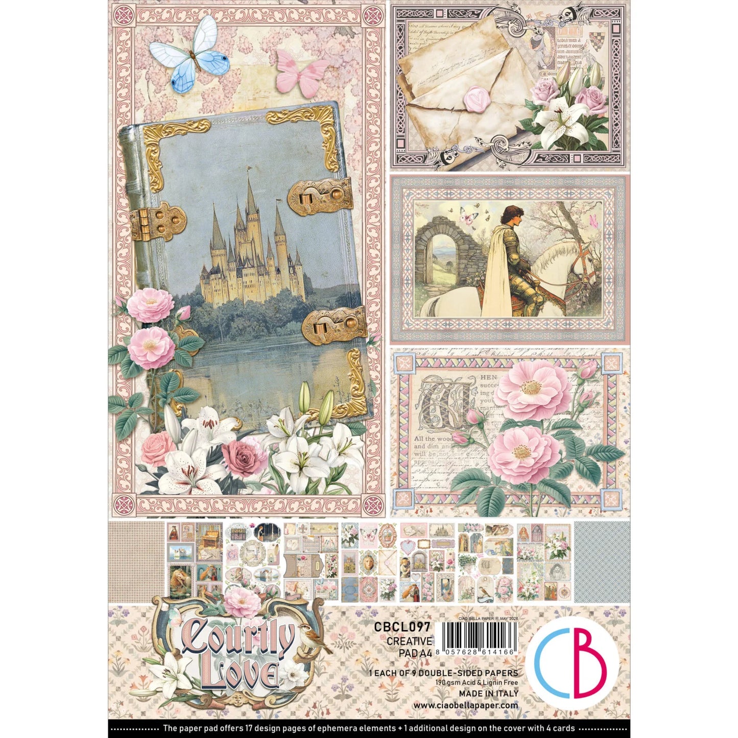 CIAO BELLA -A4 Creative Pad - Courtly Love
