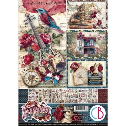 CIAO BELLA -A4 Creative Pad - Bohemian Burgundy