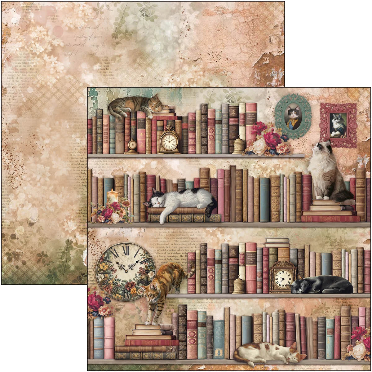 CIAO BELLA  - 8x8 Paper Pad - Book Lovers