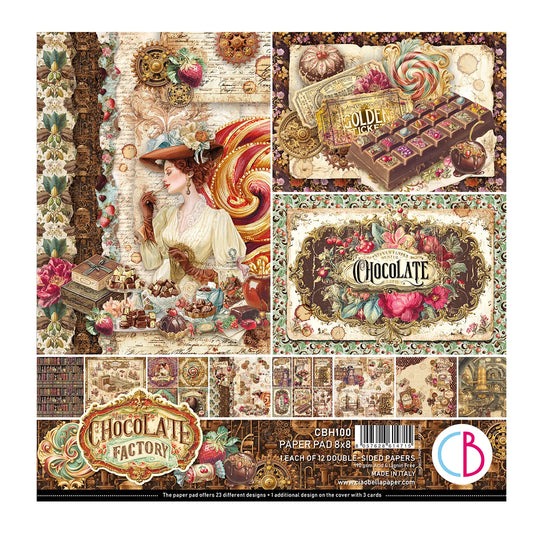 CIAO BELLA  - 8x8 Paper Pad - Chocolate Wanderlust