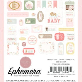 Carta Bella - Little Lullabies - Baby Girl Ephemera