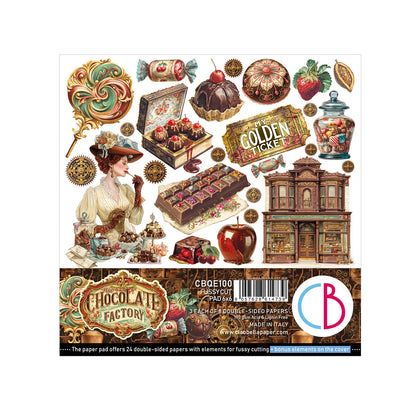 CIAO BELLA - Fussy cut pad 6x6 - Chocolate Wanderlust Fussy Cut Pad 6″x6″ 24/Pkg