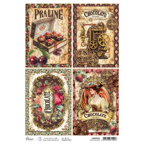 CIAO BELLA  -  A4 - Piuma Rice Paper - Chocolate Wanderlust Rice Paper A4 Finest selection