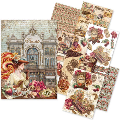 CIAO BELLA -Chocolate Wanderlust Rice Paper Set A5 MIXED 8/Pkg