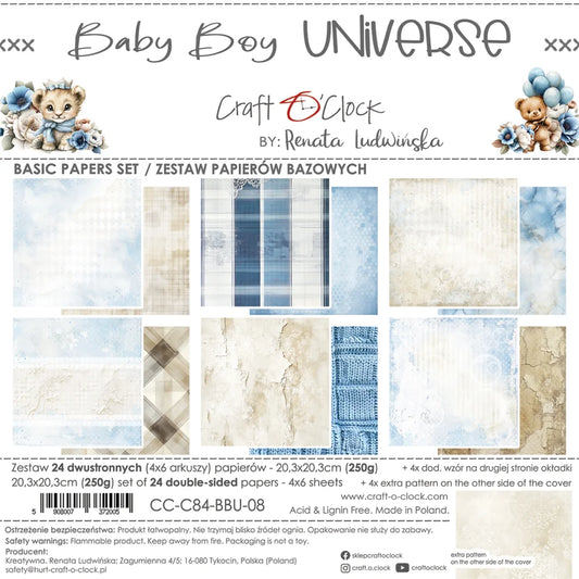 Baby Boy Universe - 8x8 Background Papers