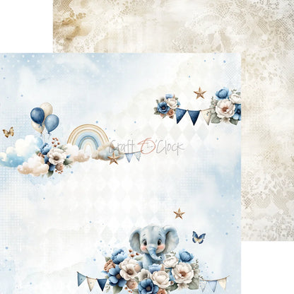Baby Boy Universe - 8 x 8 Mixed set papers