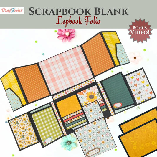 Craftreat Scrapbook Blank - Lapbook Folio (Black)