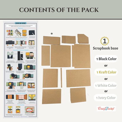 Craftreat Scrapbook Blank - Lapbook Folio (Black)