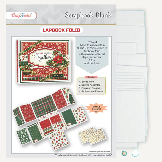Craftreat Scrapbook Blank - Lapbook Folio (White)