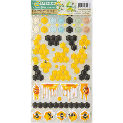 49 and Market - Botanical Buzz - Puffy Stickers - 131 Pieces