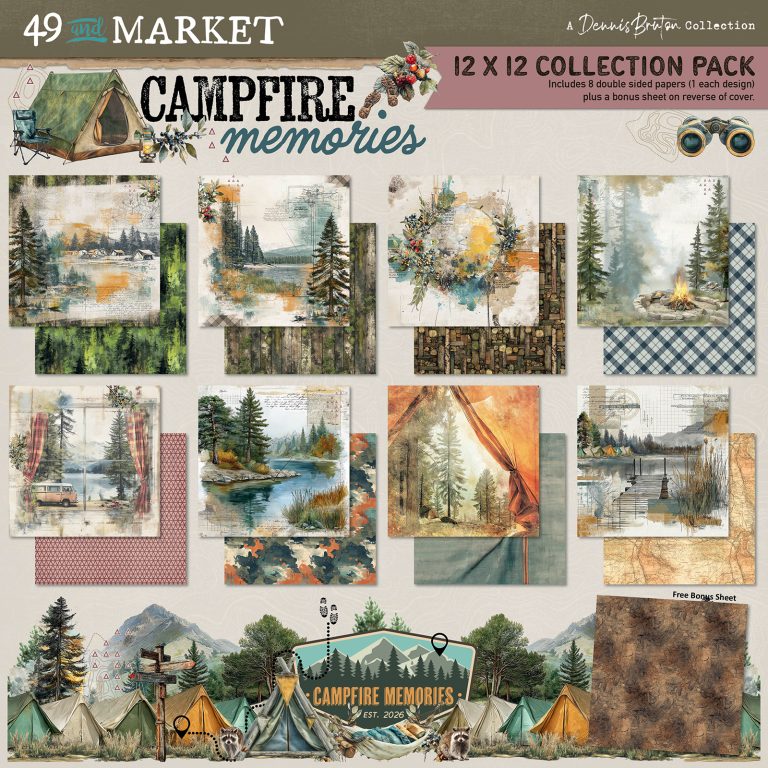 49 and Market - 12 x 12 paper pack - Campfire Memories