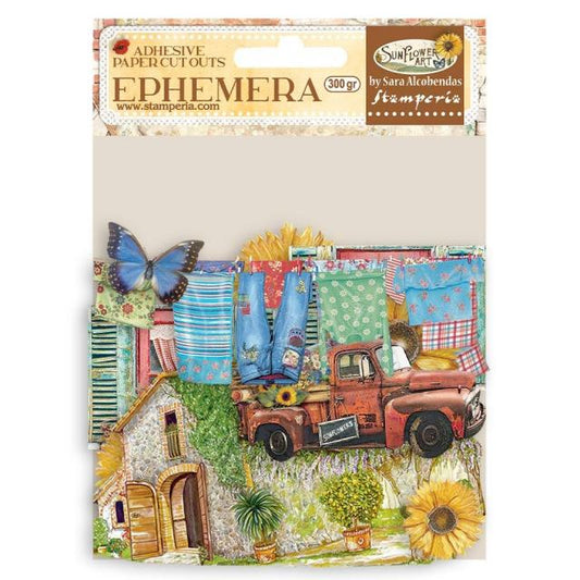 Stamperia - Ephemera - Sunflower Art - Elements and Sunflowers