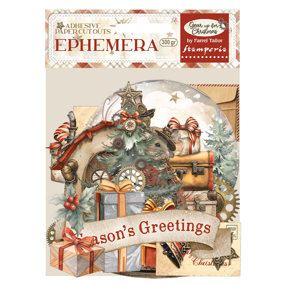 Stamperia - Ephemera - Gear up for Christmas