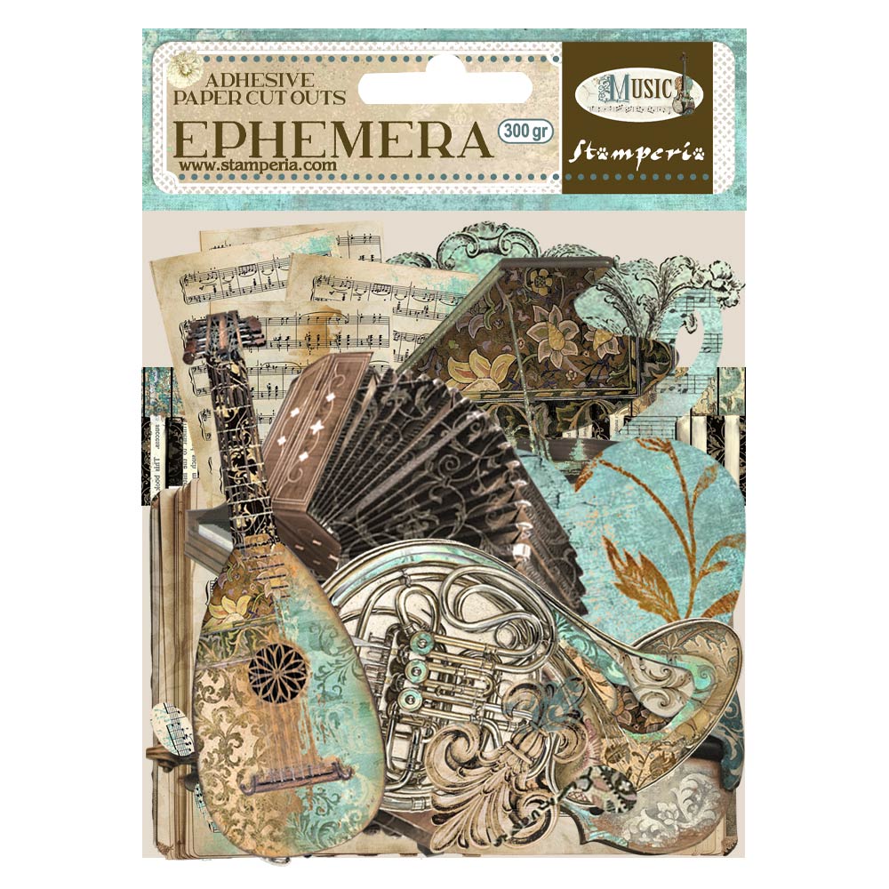 Pre Order - Stamperia - Ephemera - Music